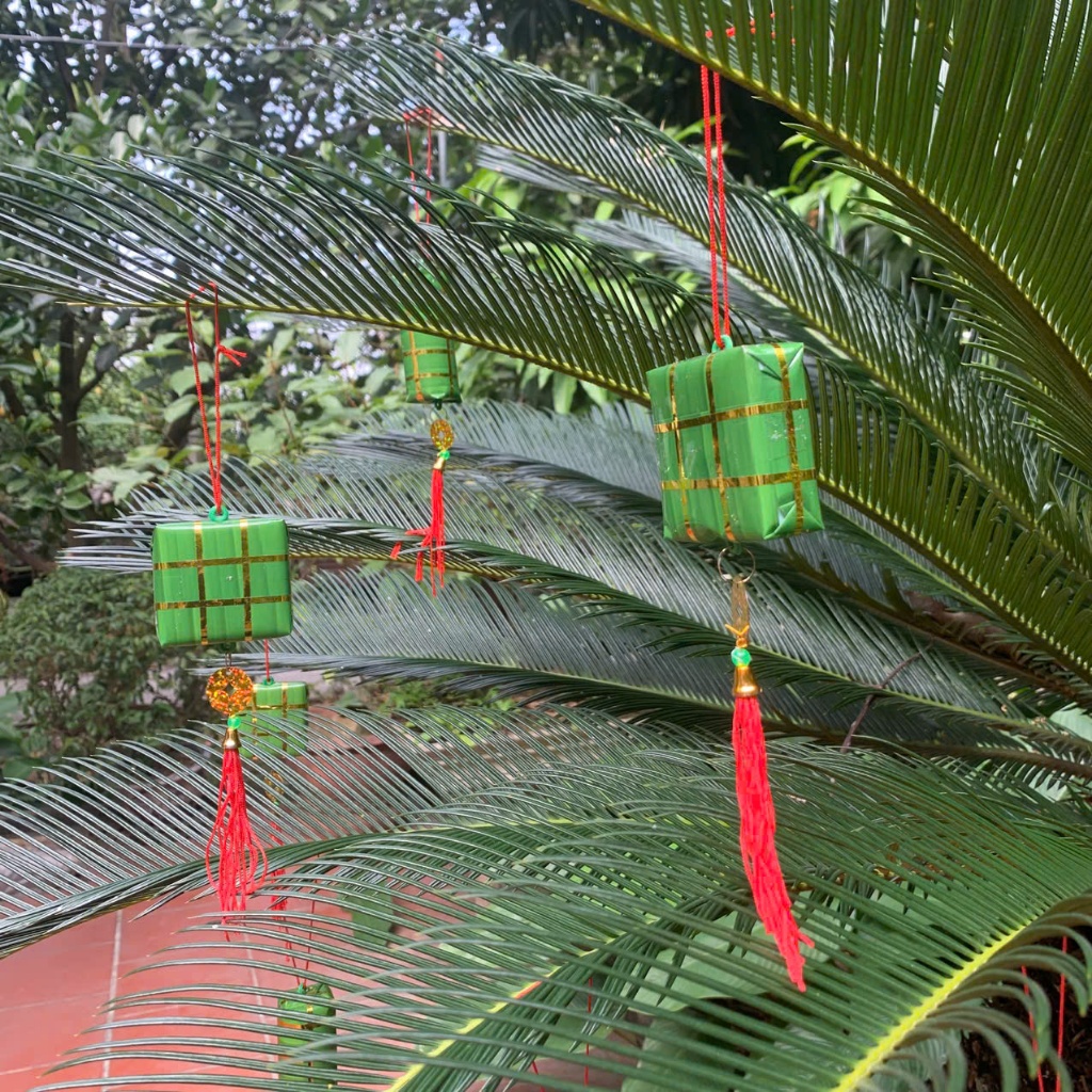 Set 5 Đồ Decor Bánh Trưng Bánh Tét Đón Tết - Ngày Xuân.