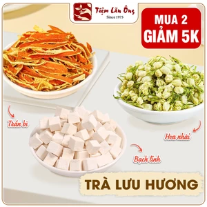Set trà lưu hương mix sẵn, trà lưu hương cơ thể thanh mát gồm hoa nhài, trần bì, bạch linh