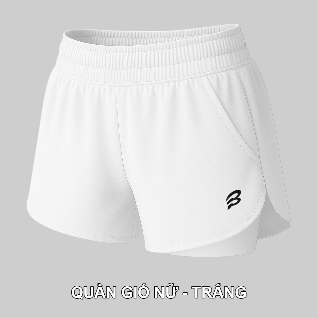 Quần Gió Thể Thao Nữ Bumbee – Dáng Ngắn, Có Quần Bảo Hộ – Tập Gym, Chạy Bộ (G1 nữ)