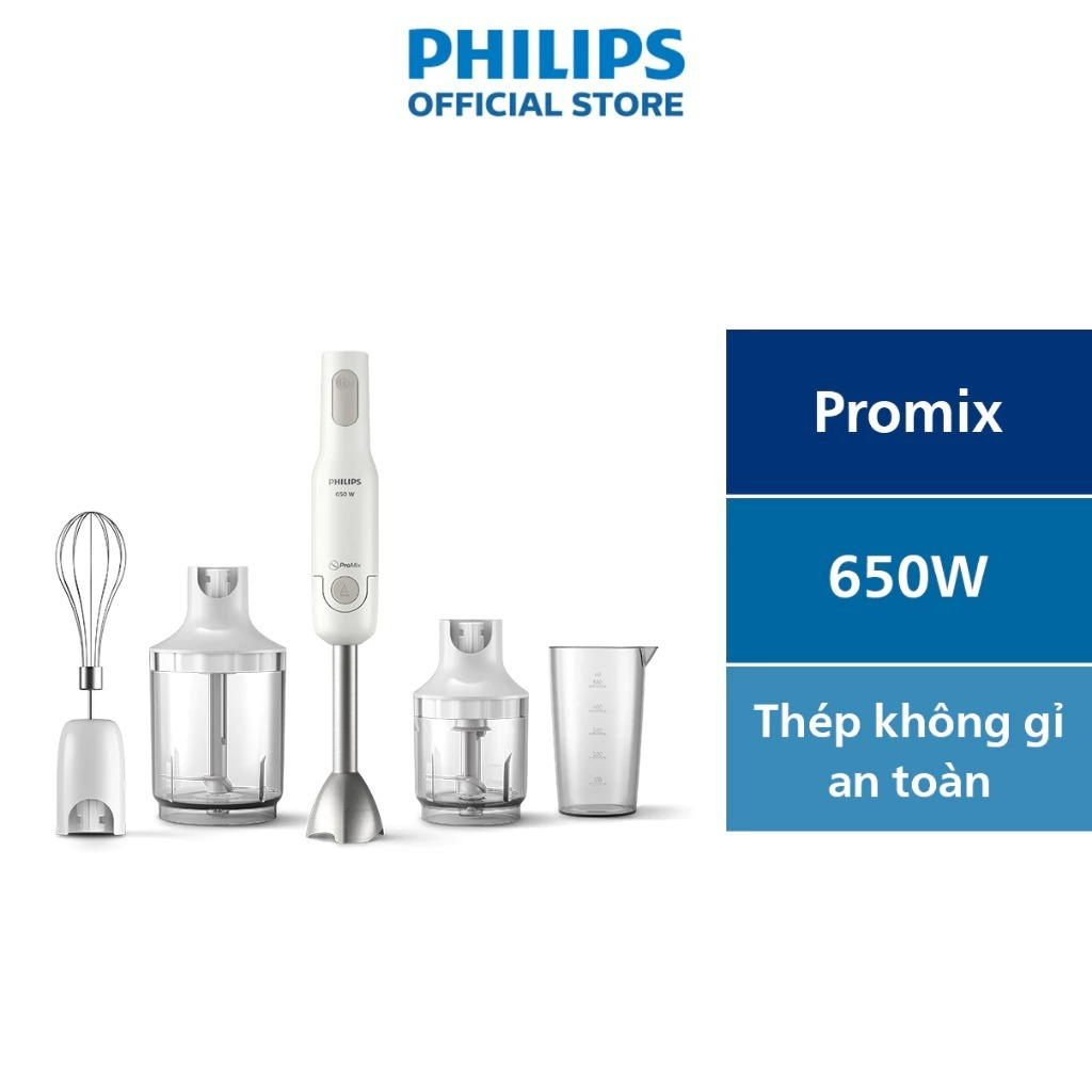 [LIVE] Máy xay cầm tay Promix PHILIPS HR2537/00 - HR2531/00 - HR2534 650W - Hàng Chính Hãng