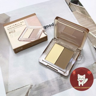 [JUDYDOLL] (Minisize) Bảng Phấn Tạo Khối JUDYDOLL Kèm Bắt Sáng 2 Ô Phiên Bản Mini, 2g