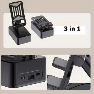 Giá Đỡ Điện Thoại Đa Năng 3in1 YATASMART Tích Hợp Loa Âm Thanh, Sạc Dự Phòng Chống Trượt Gấp Gọn