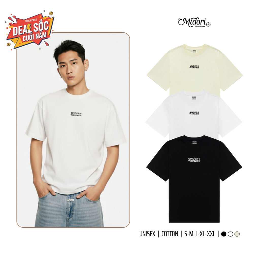Áo Thun Unisex Nam Nữ Form Rộng Thời Trang Tay Lỡ Cotton Thoáng Mát JUST TXT | M Studio