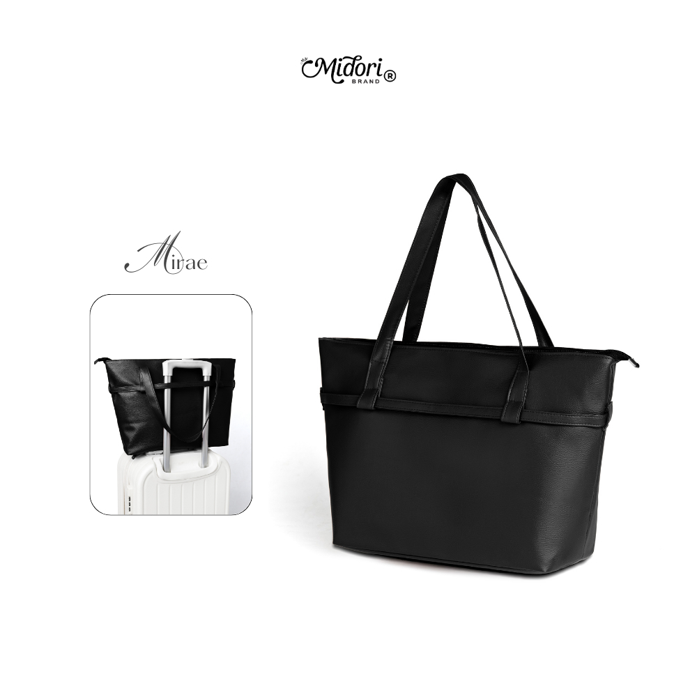 Túi Tote Da To PU MIRAE Quai Xách Đeo Vai Nam Nữ Đựng Laptop Đi Học Làm Du Lịch | MIDORI STUDIO