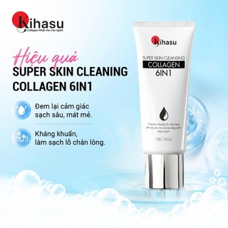 Sữa Rửa Mặt Cho Da Dầu, Nhiều Nhờn Kihasu Collagen 6in1 100g - Sạch Sâu Kiềm Dầu - Mịn Mềm Không Khô Da