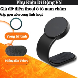 Giá đỡ điện thoại ô tô từ tính – Hít nam châm siêu mạnh, gập gọn, tương thích mọi loại xe
