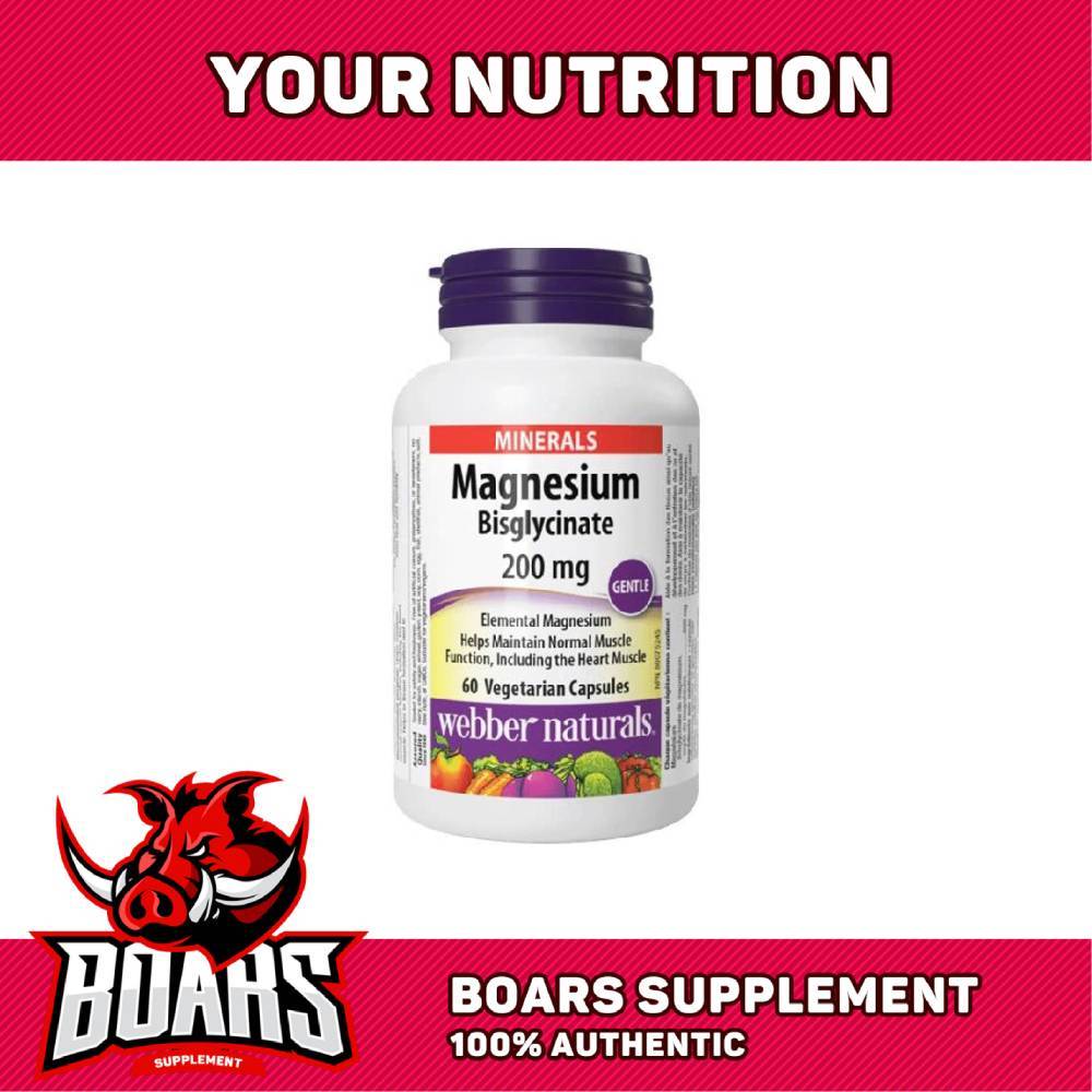 Webber Naturals Magnesium Bisglycinate 200mg Dễ Hấp Thu