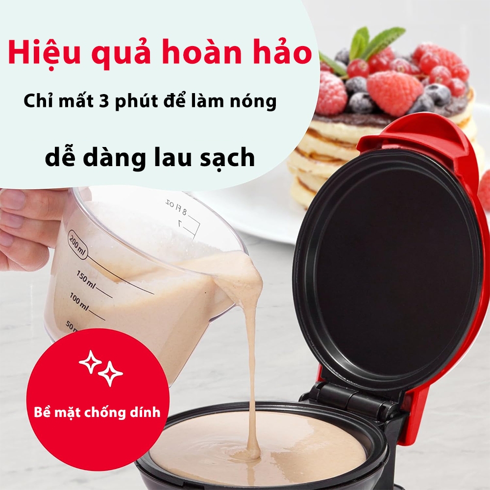 Máy Nướng Bánh Mini - Chế Độ Lửa Nướng Hai Mặt, Đa Dạng Loại Bánh - Donut, Crepes, Cupcake, Pizza, Waffle, Bán