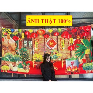 Phông nền Treo Tranh vải decor TẾT,Tranh chụp ảnh Tết Mừng Năm Mới Bính Ngọ in 3D trang trí sự kiện cỡ lớn TET01-BIATON