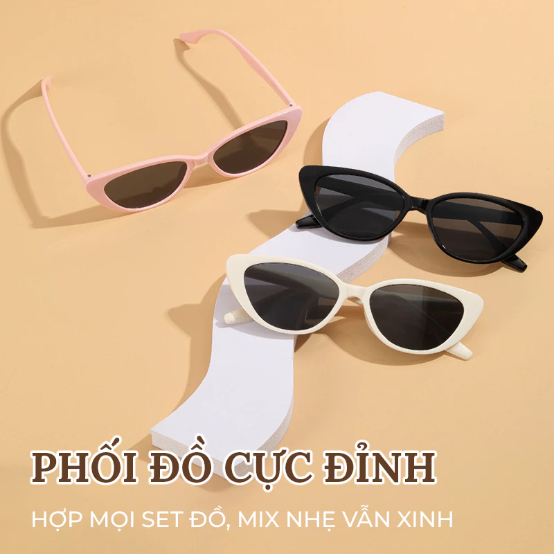 [Peinn] Kính râm mát nữ nam  mắt mèo cá tính chống tia UV siêu ngầu hot thời trang giá rẻ  264