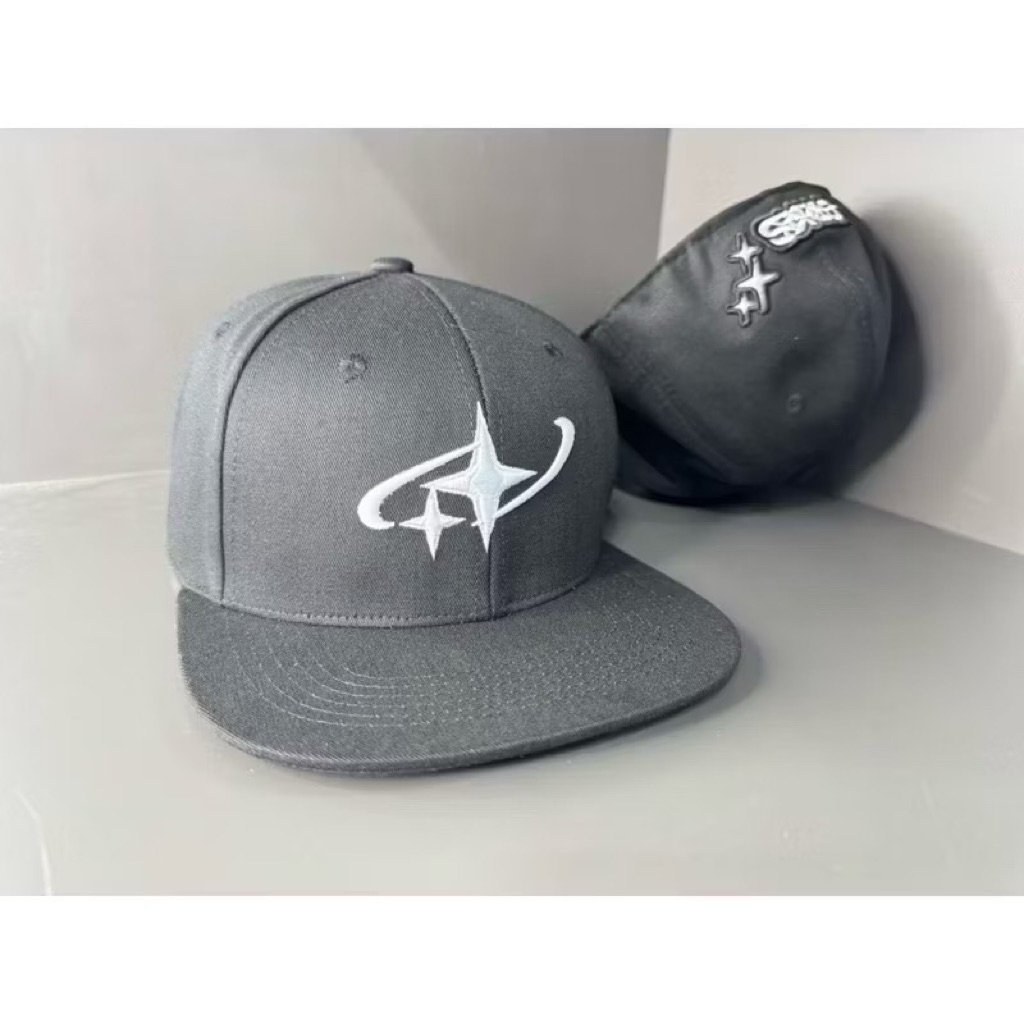 Mũ hiphop bít đuôi thời trang đội ngược - Nón lưỡi trai kaki mỏ bằng thêu logo ngôi sao siêu đẹp