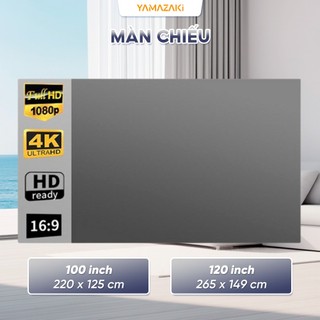 Màn Hình Máy Chiếu Phản Quang Yamazaki Dán Tường 100 - 120 Inch Giúp Máy Chiếu Sáng Thêm, Nét Hơn Gấp 5 Lần