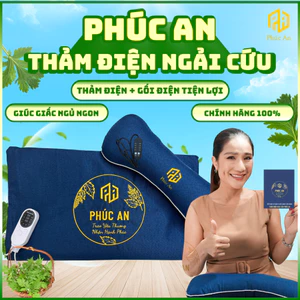 Thảm ngải cứu Phúc An gối điện, An toàn - hiệu quả, Hàng chính hãng, Quà biếu tặng bố mẹ ý nghĩa