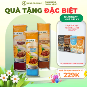 Mì spaghetti lứt, bán lứt, mì trắng hữu cơ Markal 500g
