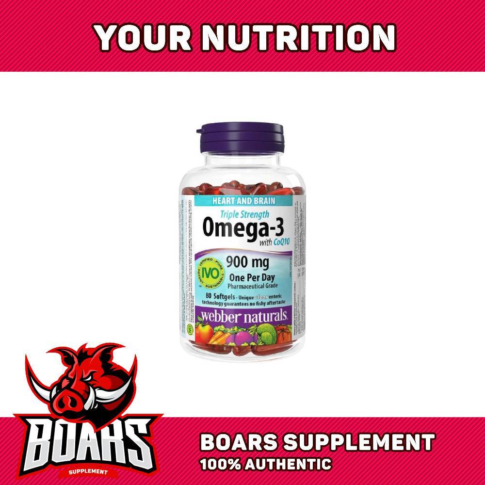 Webber Naturals Omega-3 + CoQ10– Dễ Hấp Thu