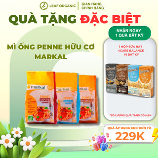 Mì ống penne (nui ống) lứt, bán lứt, nui trắng hữu cơ Markal 500g