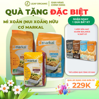 Mì xoắn (nui xoắn) lứt, bán lứt và nui trắng hữu cơ Markal 500g