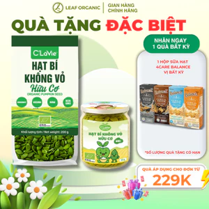 Hạt bí hữu cơ đã tách vỏ C'LaVie 90g/200g