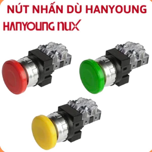 Nút nhấn dù Hanyoung phi 25,phi 30 CRE-25M1R,CRE-30MR,nút nhấn nhả hình nấm,nút nhấn nguồn,nút nhấn đề,công tắc nhấn đề