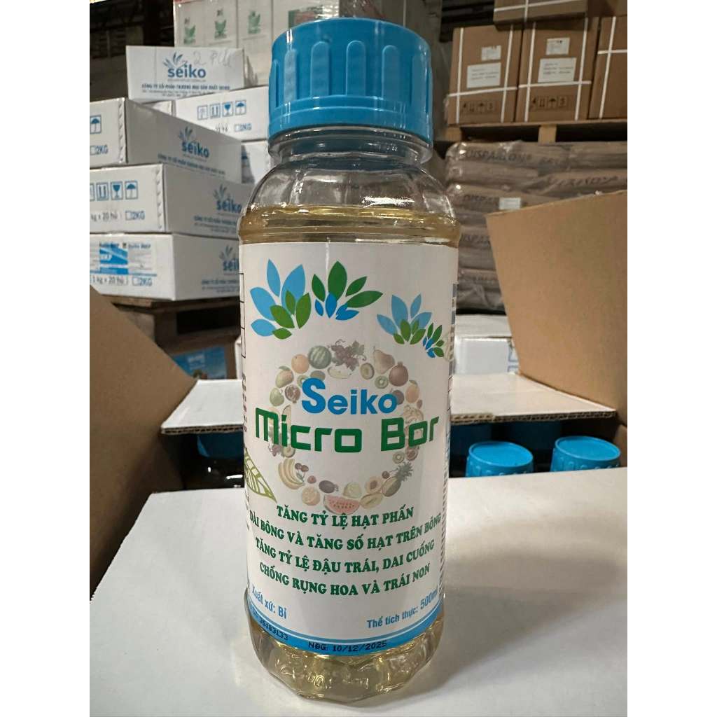 Phân bón vi lượng Boron 11% dạng Ethanolamine- Seiko Micro Bo tăng TỶ LỆ PHẤN- KÉO DÀI BÔNG- ĐẬU TRÁI- CHỐNG RỤNG