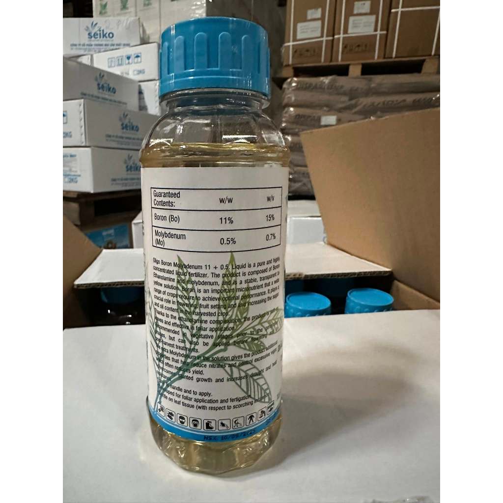 Phân bón vi lượng Boron 11% dạng Ethanolamine- Seiko Micro Bo tăng TỶ LỆ PHẤN- KÉO DÀI BÔNG- ĐẬU TRÁI- CHỐNG RỤNG