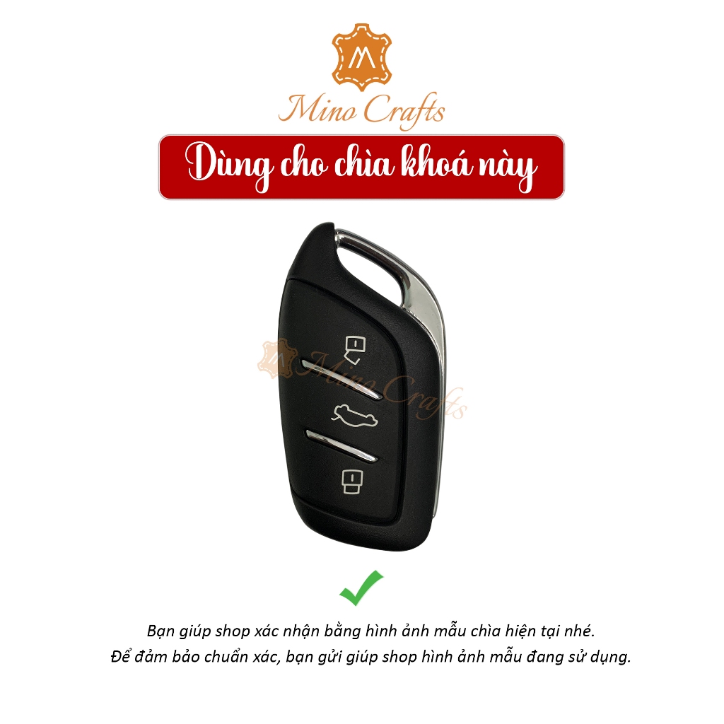 Mino Crafts - Bao da chìa khóa xe MG ZS, MG HS, MG ZS, MG5 2022, Da bò nhập khẩu, Chế tác thủ công