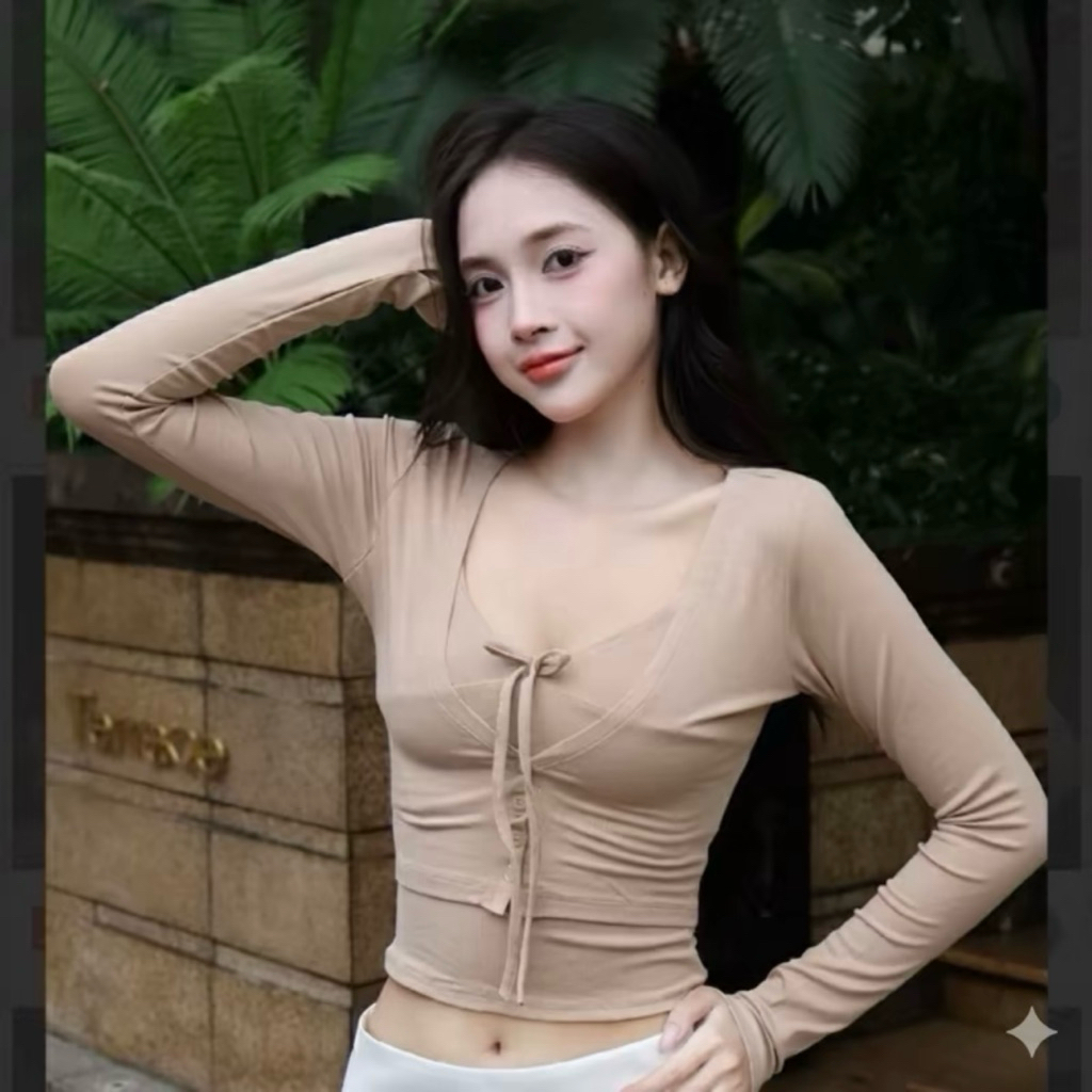 [Có sẵn đi hàng luôn] (Có size lớn)(Dáng Dài) Set 2 món áo khoác ngoài kèm áo hai dây may đúp dáng ôm babytee tôn dáng