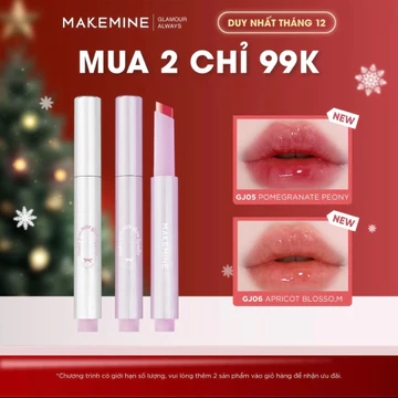 Son dưỡng có màu dạng thỏi bấm MAKEMINE Make You Mine Glow Lipjelly dưỡng ẩm trong suốt căng mọng son vòm son tint bóng