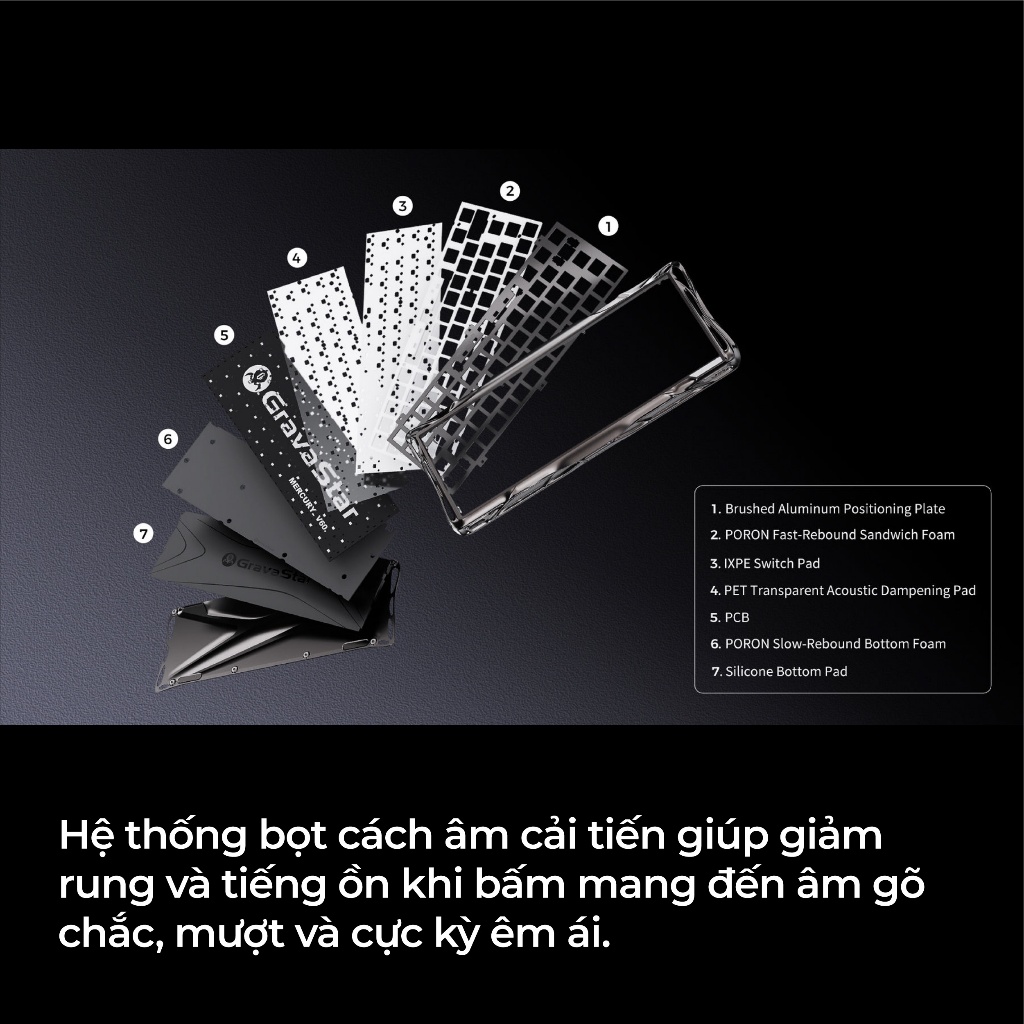 Bàn phím cơ Magnetic HE Gaming Gravastar Mercury V60 Pro - Hàng Chính hãng, bảo hành 12 tháng