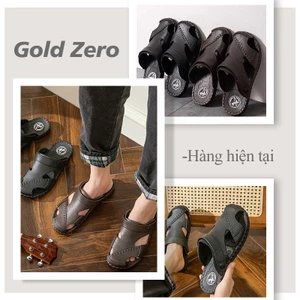 Dép đi biển đế mềm mũi kín cho nam chất liệu PU chống trượt, thoáng khí, nhẹ và thoải máiEU:39-44