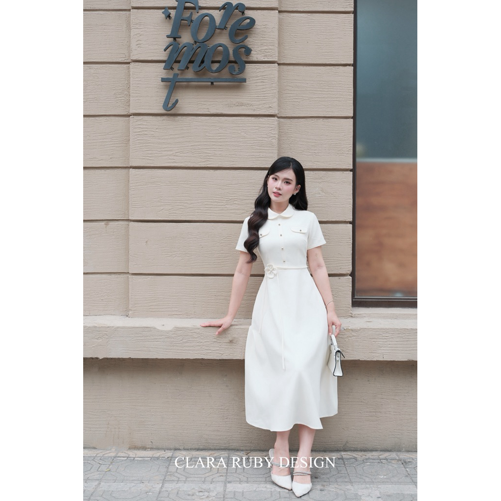 CLARA RUBY - Váy Elegent tiểu thư dáng dài- Size Xs SML XL | Shopee ...