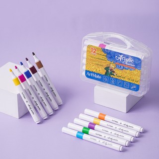 Bộ Màu Acrylic Marker Artmate Chồng Được Màu, Vẽ Trên Nhiều Chất Liệu, Bút Decor Pen Classmate Viết Calligraphy Tô Màu