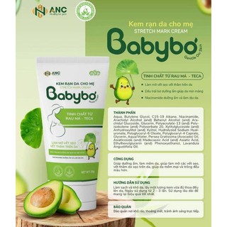 [New] BabyBơ - Kem rạn da cho mẹ - Dưỡng ẩm, làm mờ các vết thâm sẹo trên da - 30gr