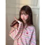 Áo Thun Nữ Tay Dài Sọc Hàn Quốc Cổ Tròn Form Rộng – Phong Cách Sweet Lazy Thu Đông