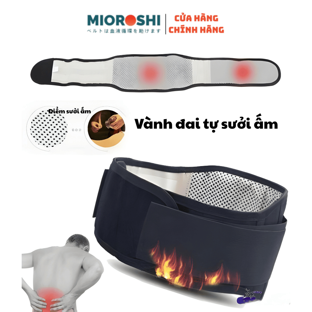 Đai lưng đá nóng cố định cột sống chống gù lưng , thoái hóa cột sống