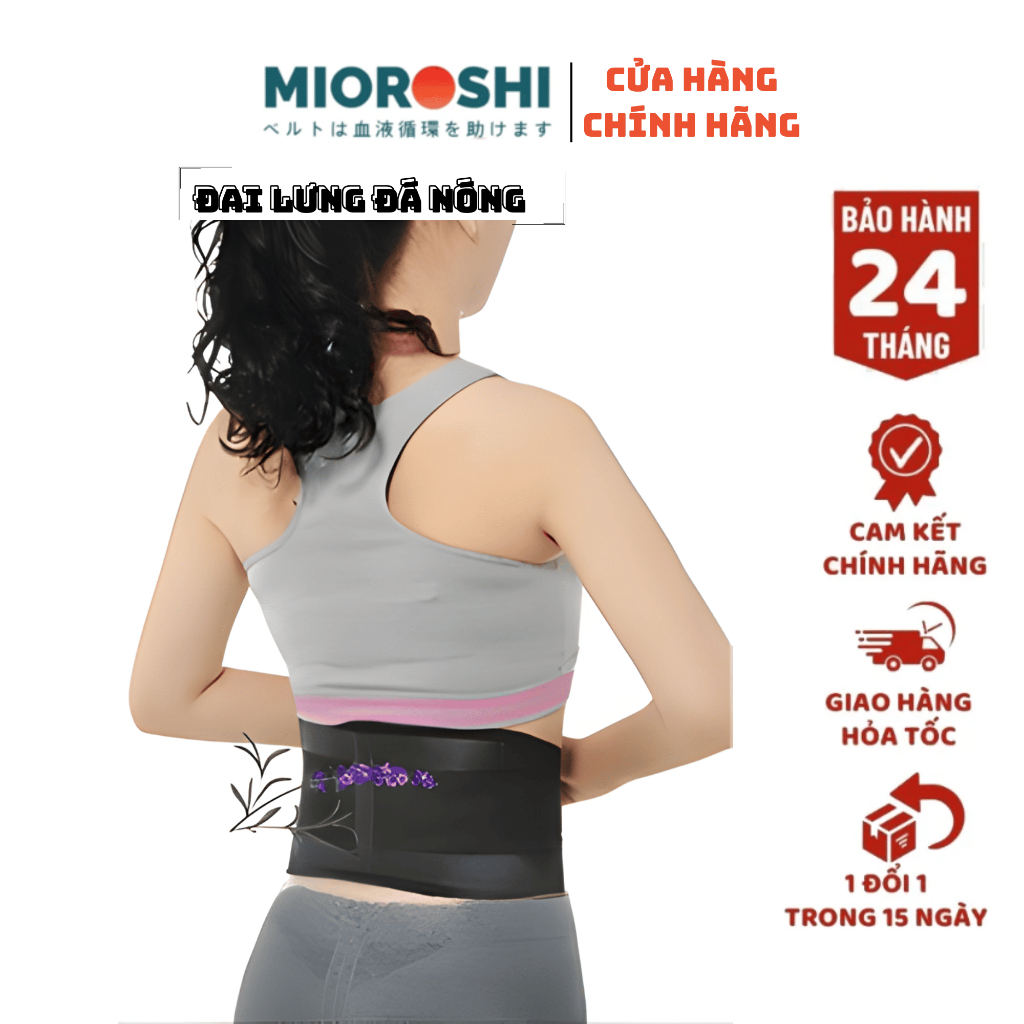 Đai lưng đá nóng cố định cột sống chống gù lưng , thoái hóa cột sống