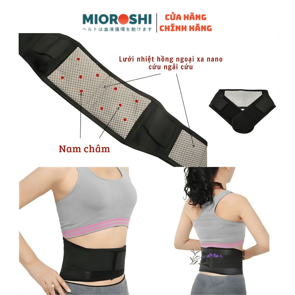 Đai lưng đá nóng cố định cột sống chống gù lưng , thoái hóa cột sống