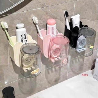 🌸FREESHIP🌸Kệ Để Cốc Và Bàn Chải Gắn Tường Đa Năng