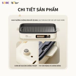 Bếp Nướng Điện Không Khói BEAR, Bếp Nướng Điện Bếp Nướng Chảo Nướng Điện Nướng Thịt 1500W Lòng Rời Dễ Vệ Sinh GR-4H15C — ảnh 8