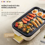 Bếp Nướng Điện Không Khói BEAR, Bếp Nướng Điện Bếp Nướng Chảo Nướng Điện Nướng Thịt 1500W Lòng Rời Dễ Vệ Sinh GR-4H15C — ảnh 5