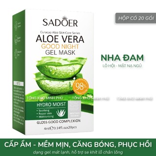 Mặt Nạ Ngủ Trắng Da, Dưỡng Ẩm, Giảm Nếp Nhăn, Giảm Mụn Thâm Mask Đắp Mặt Bổ Sung Collagen Vitamin Cho Da Khoẻ Hộp 20 Gói