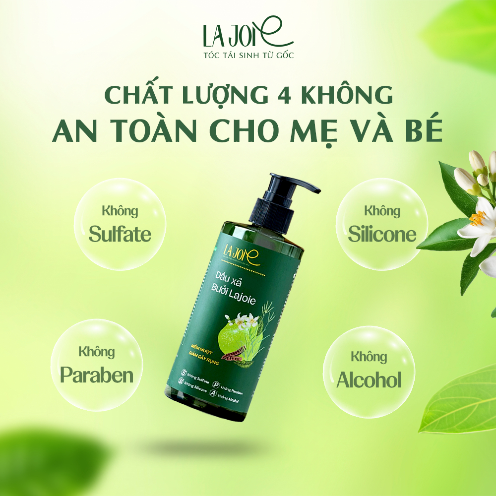 Combo Dầu Gội Xả Bưởi La Joie Giảm Gãy Rụng Xơ Rối Phục Hồi Hư Tổn Không Khô Da Đầu 300-500ml