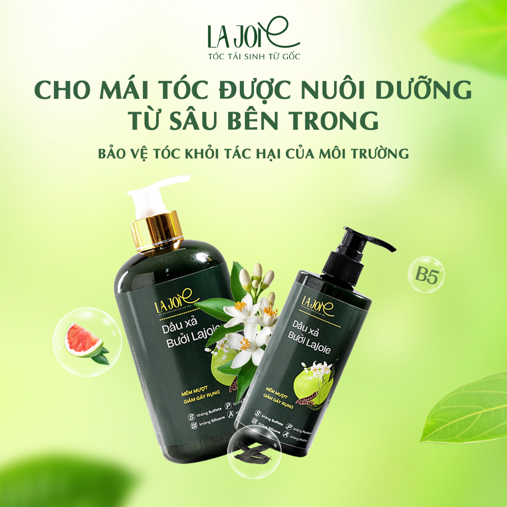 Dầu Xả Bưởi La Joie Phục Hồi Hư Tổn Giảm Gãy Rụng Xơ Rối Dưỡng Tóc Mềm Mượt Chắc Khoẻ 300-500ml