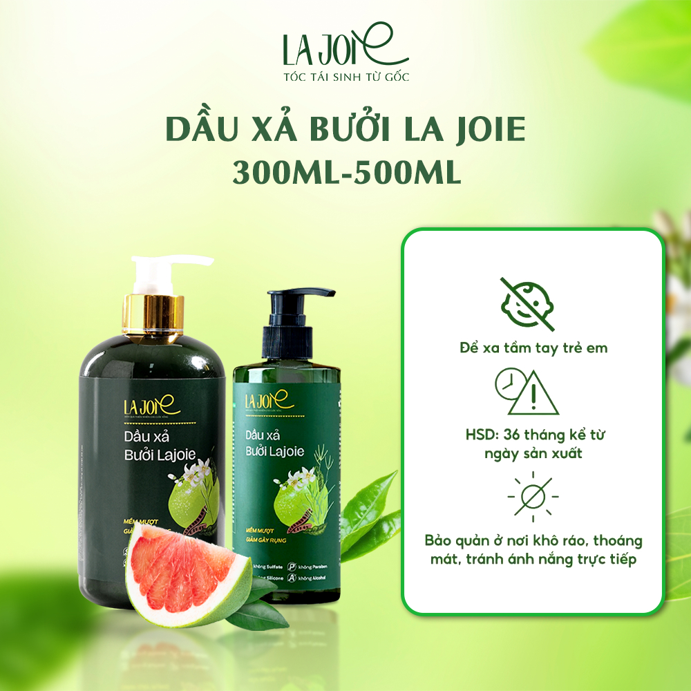Dầu Xả Bưởi La Joie Phục Hồi Hư Tổn Giảm Gãy Rụng Xơ Rối Dưỡng Tóc Mềm Mượt Chắc Khoẻ 300-500ml