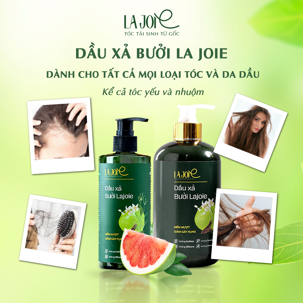 Dầu Xả Bưởi La Joie Phục Hồi Hư Tổn Giảm Gãy Rụng Xơ Rối Dưỡng Tóc Mềm Mượt Chắc Khoẻ 300-500ml