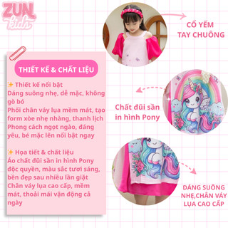 Set bộ áo dài ( Áo + quần dài ,ko kèm cài tóc) Áo Dài Yếm Pony Bé Gái J7421 – Cổ Yếm Thanh Lịch, Chân Váy Lụa Mềm Mát