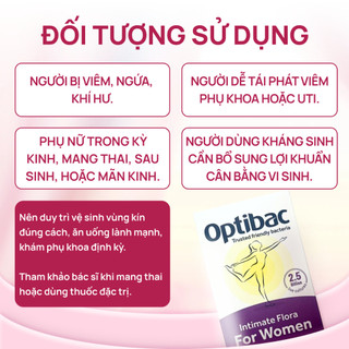 [CHÍNH HÃNG] Viên uống bổ sung lợi khuẩn Optibac Probiotics men vi sinh cho phụ nữ hộp 14/30/90 viên