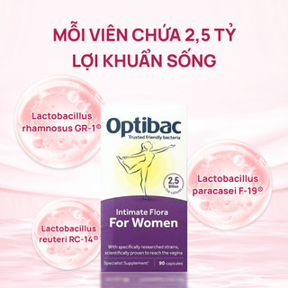 [CHÍNH HÃNG] Viên uống bổ sung lợi khuẩn Optibac Probiotics men vi sinh cho phụ nữ hộp 14/30/90 viên