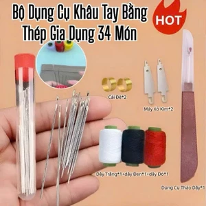 bộ kim chỉ 34 món,dụng cụ hỗ trợ may vá