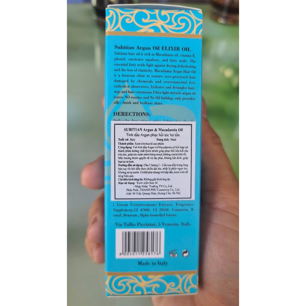 [Chính hãng]Tinh dầu dưỡng bóng tóc Subitian Argan Oil Macadamia 50ml